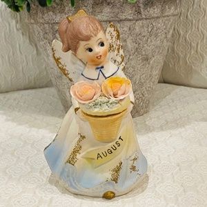 O6-BUNDLE ONLY! Vintage Ardco August Angel Figurine-Birthday Girl of the Month